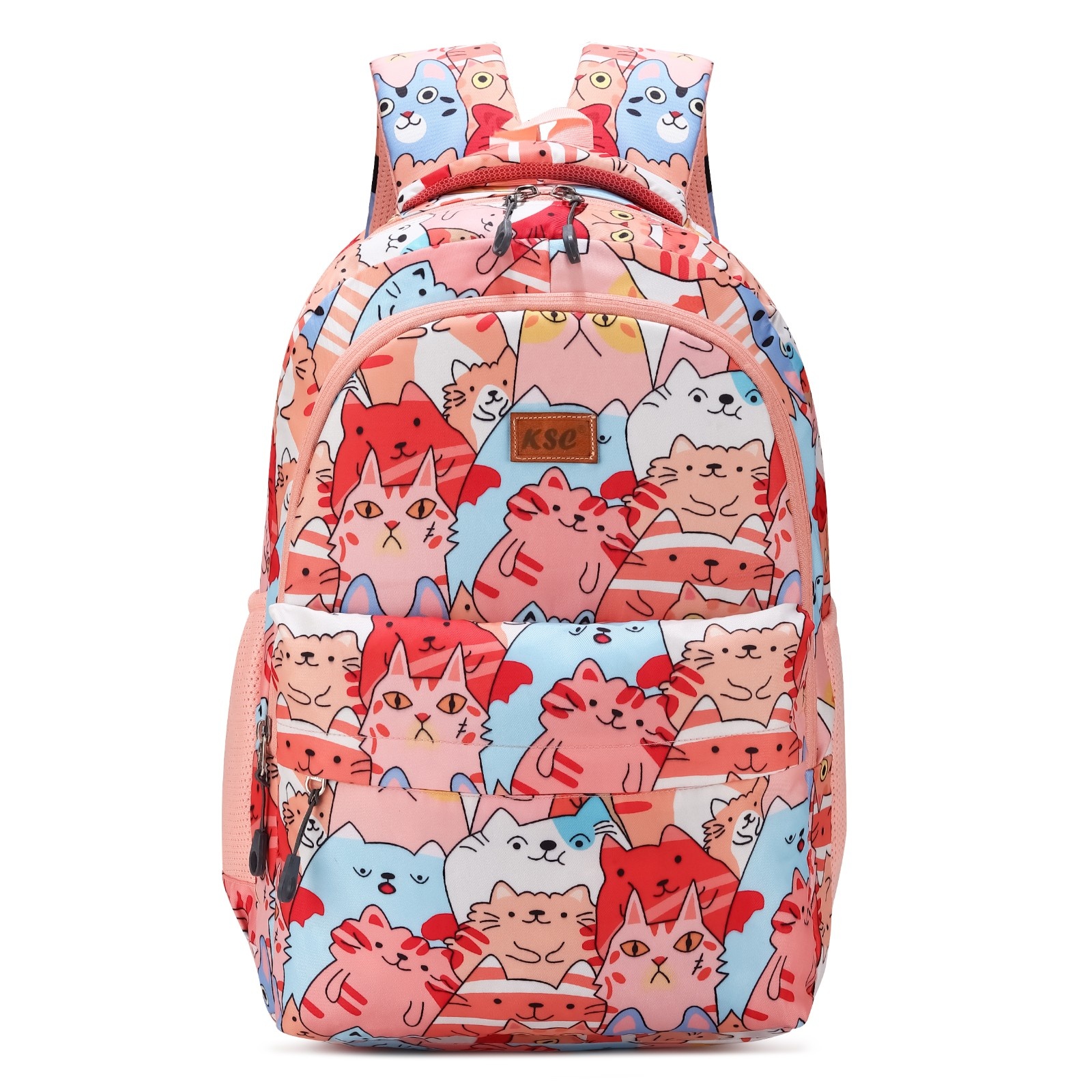 Cute Cat Print Backpack for School, Travel Everyday Use